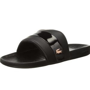Lacoste Fraisier Slide Sandal (size 8, black)